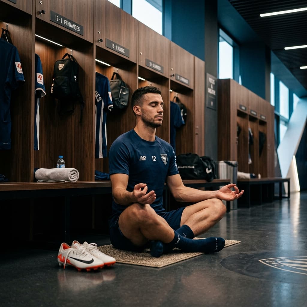 Athlète en méditation et concentration